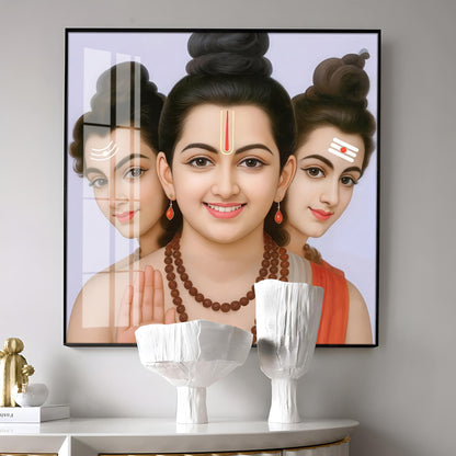 Sri Dattatreya Maharaj Ji Premium Acrylic Square Wall Art