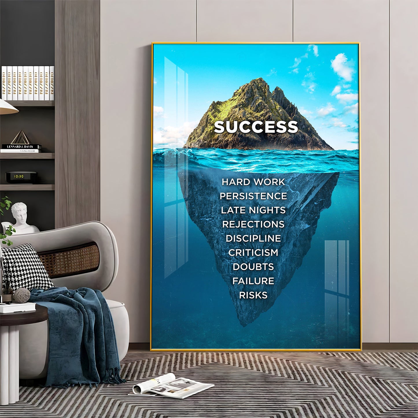 Success Premium Acrylic Vertical Wall Art