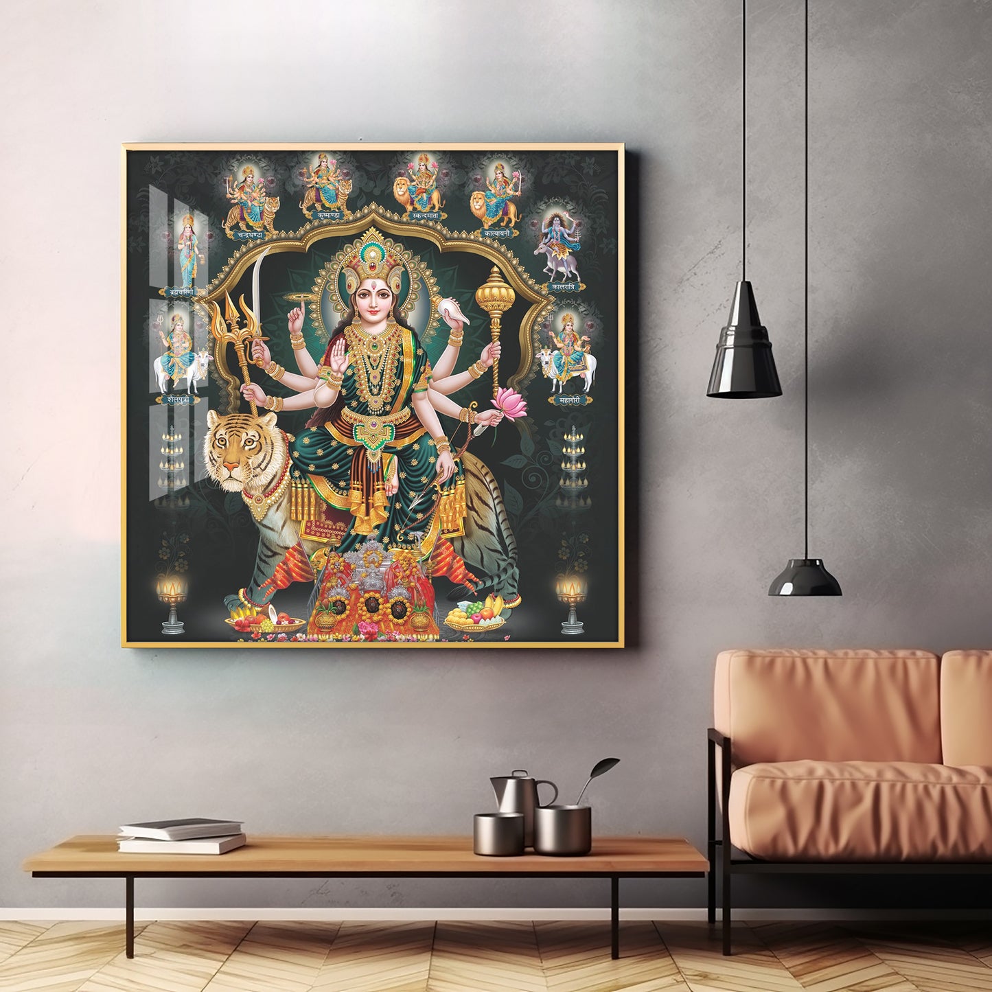 Hindu Goddess Premium Acrylic Square Wall Art