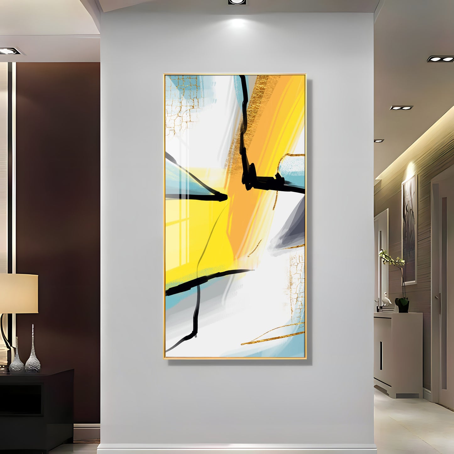 Color Strokes Premium Acrylic Vertical Wall Art