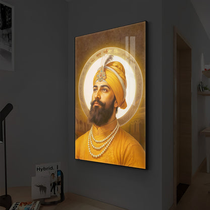 Guru Govind Singh Ji Modern Luxury Backlight Vertical Wall Art