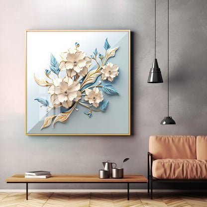 Floral Premium Acrylic Square Wall Art