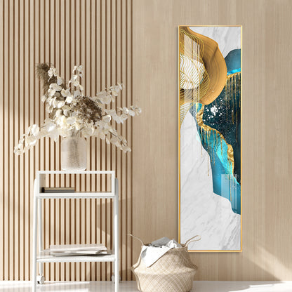 Aesthetic Blue & Golden Premium Acrylic Vertical Wall Art