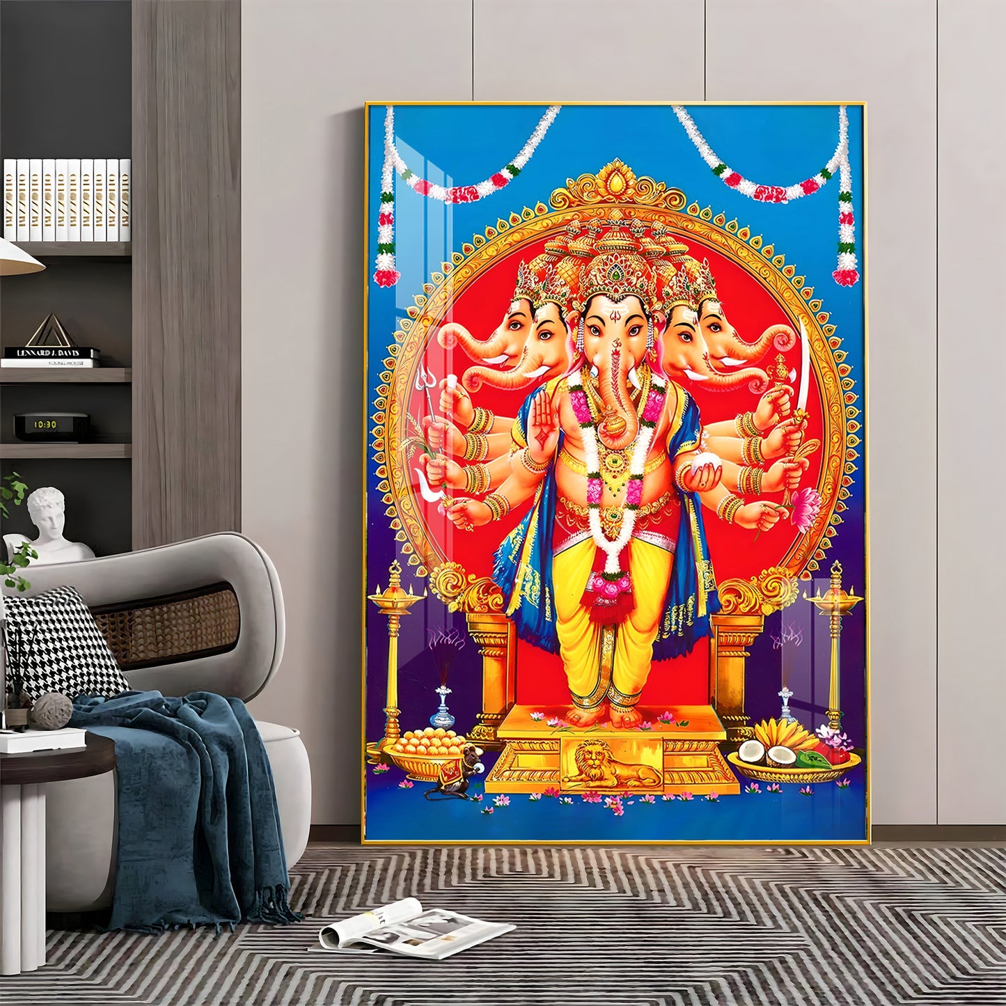 Ganesha's Embrace Premium Vertical Acrylic Wall Art