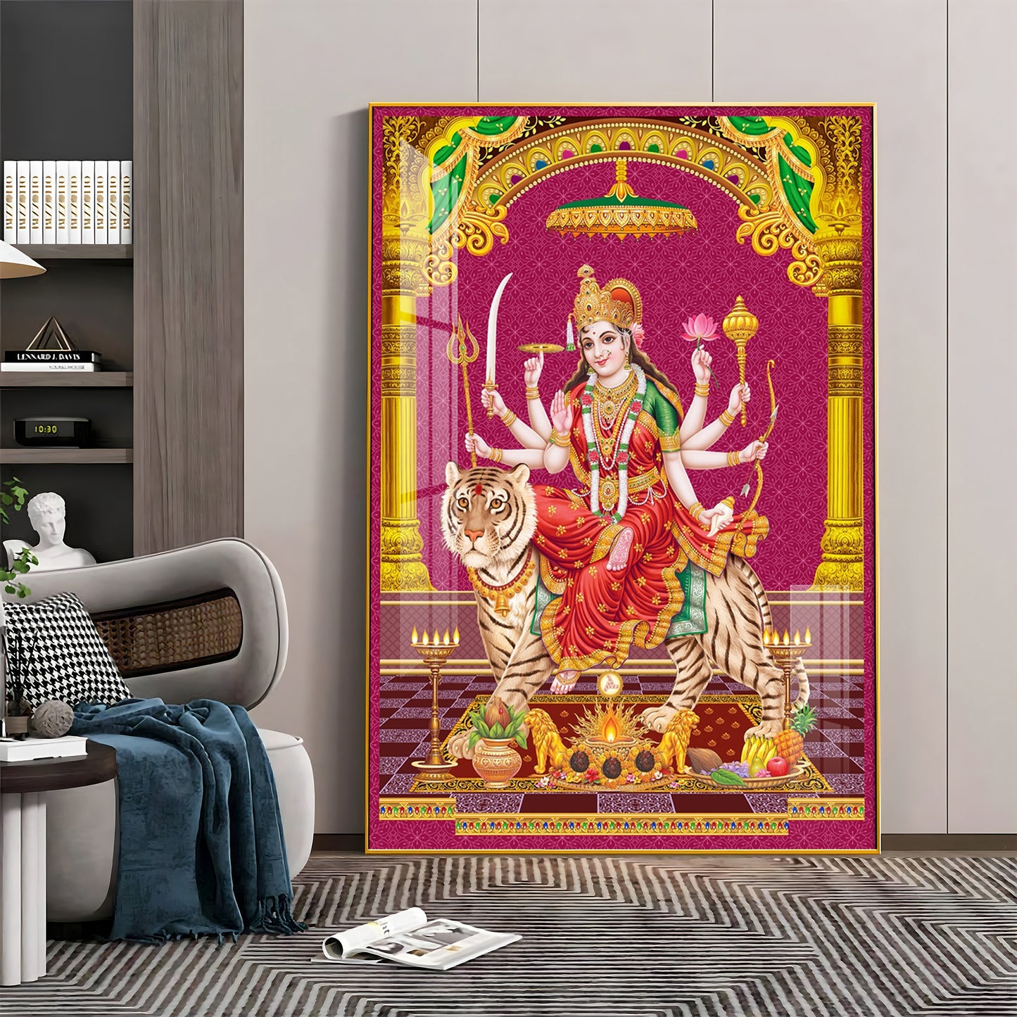 Maa Durga Spirit Premium Acrylic Vertical Wall Art