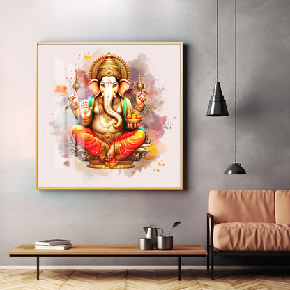 Gajanan Maharaj Premium Acrylic Square Wall Art