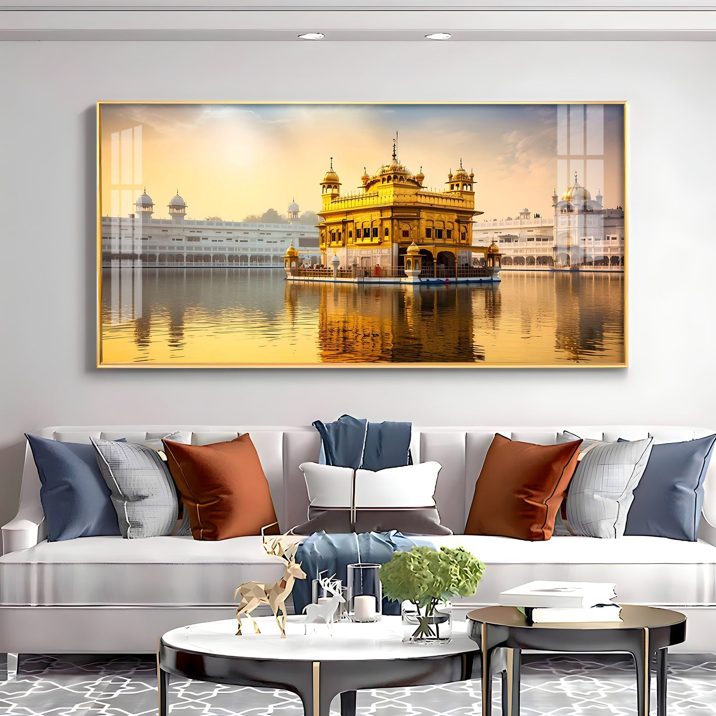 Golden Glory Premium Acrylic Horizontal Wall Art