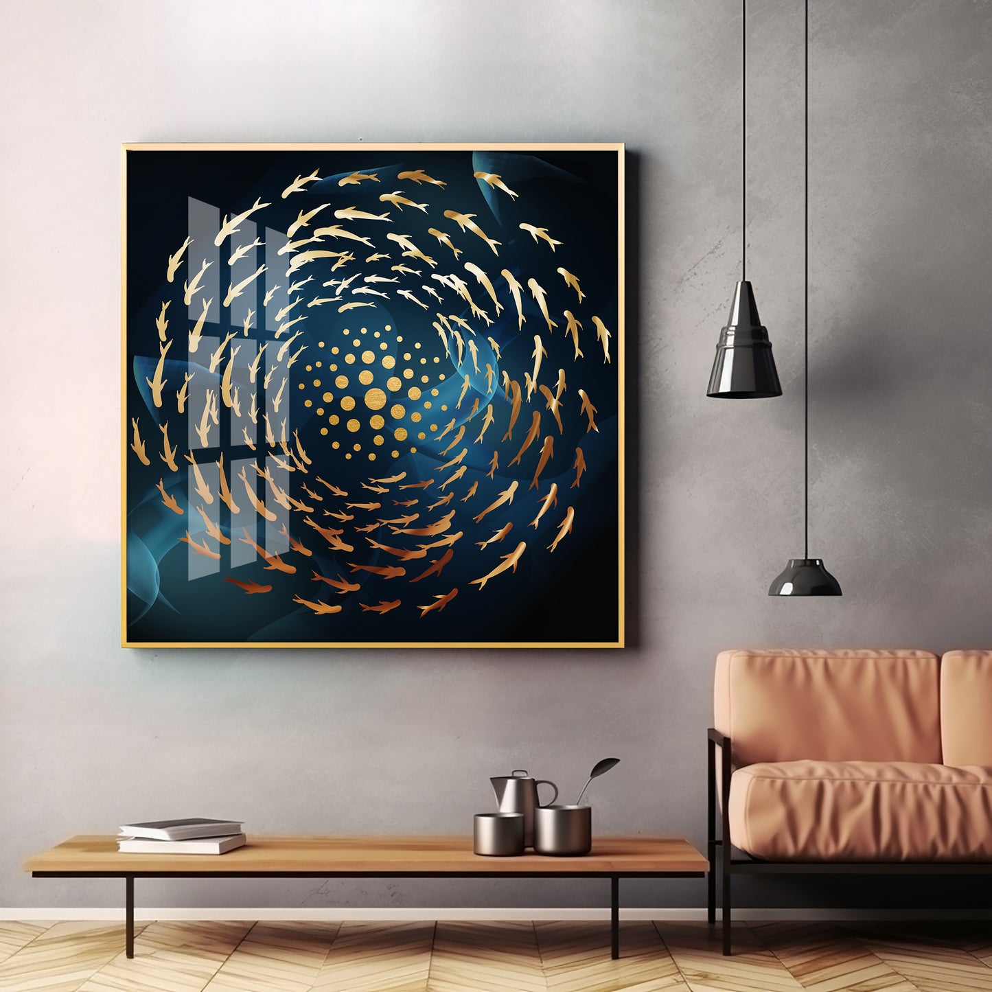 Into The Blue Premium Acrylic Square Wall Art