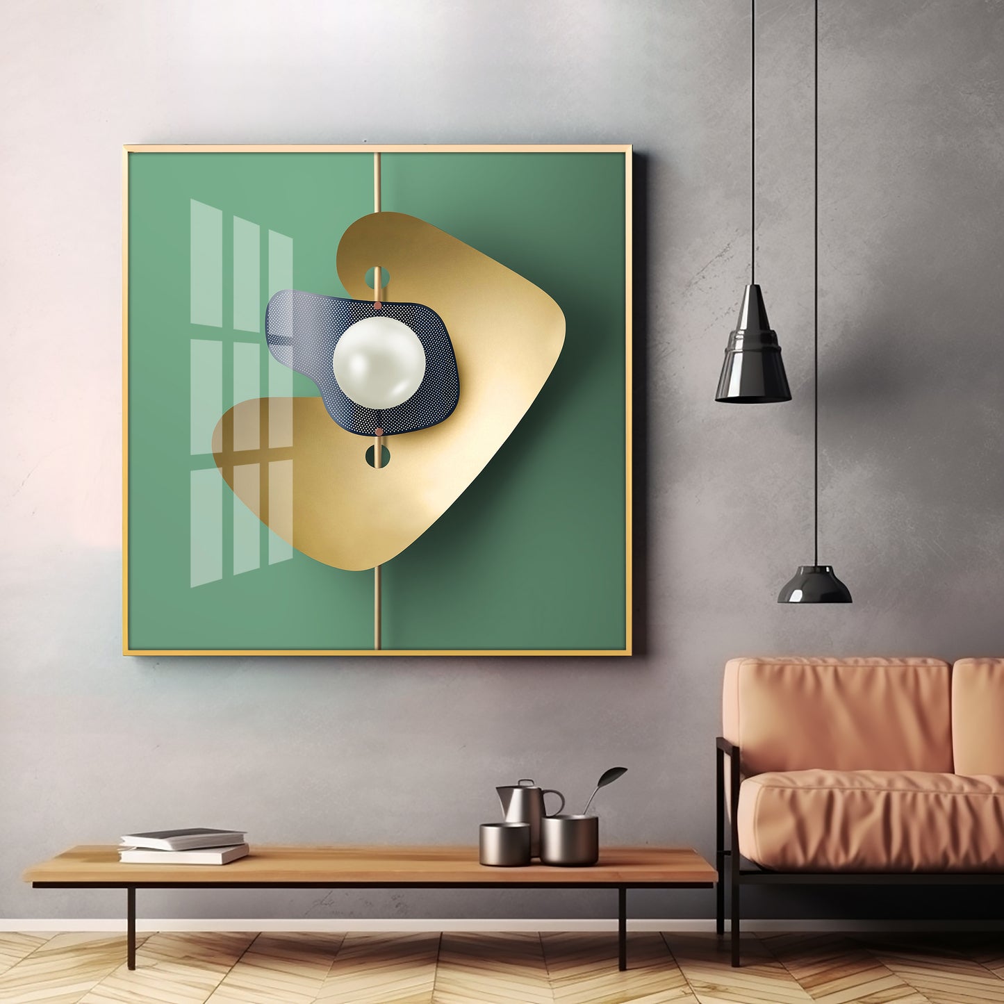 Modern Aesthetics Abstract Premium Acrylic Square Wall Art