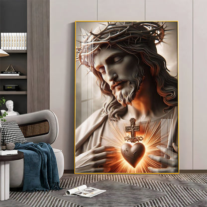 Divine Jesus Heart Premium Acrylic Wall Art