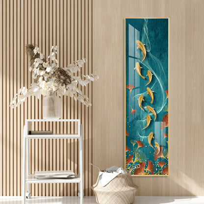 Aquatic Harmony Premium Acrylic Vertical Wall Art