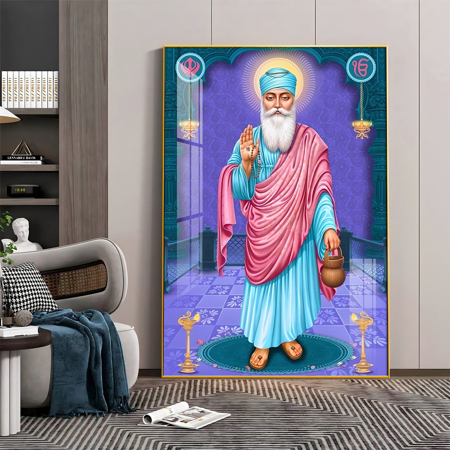 Shree Guru Nanak Dev Premium Acrylic Vertical Wall Art