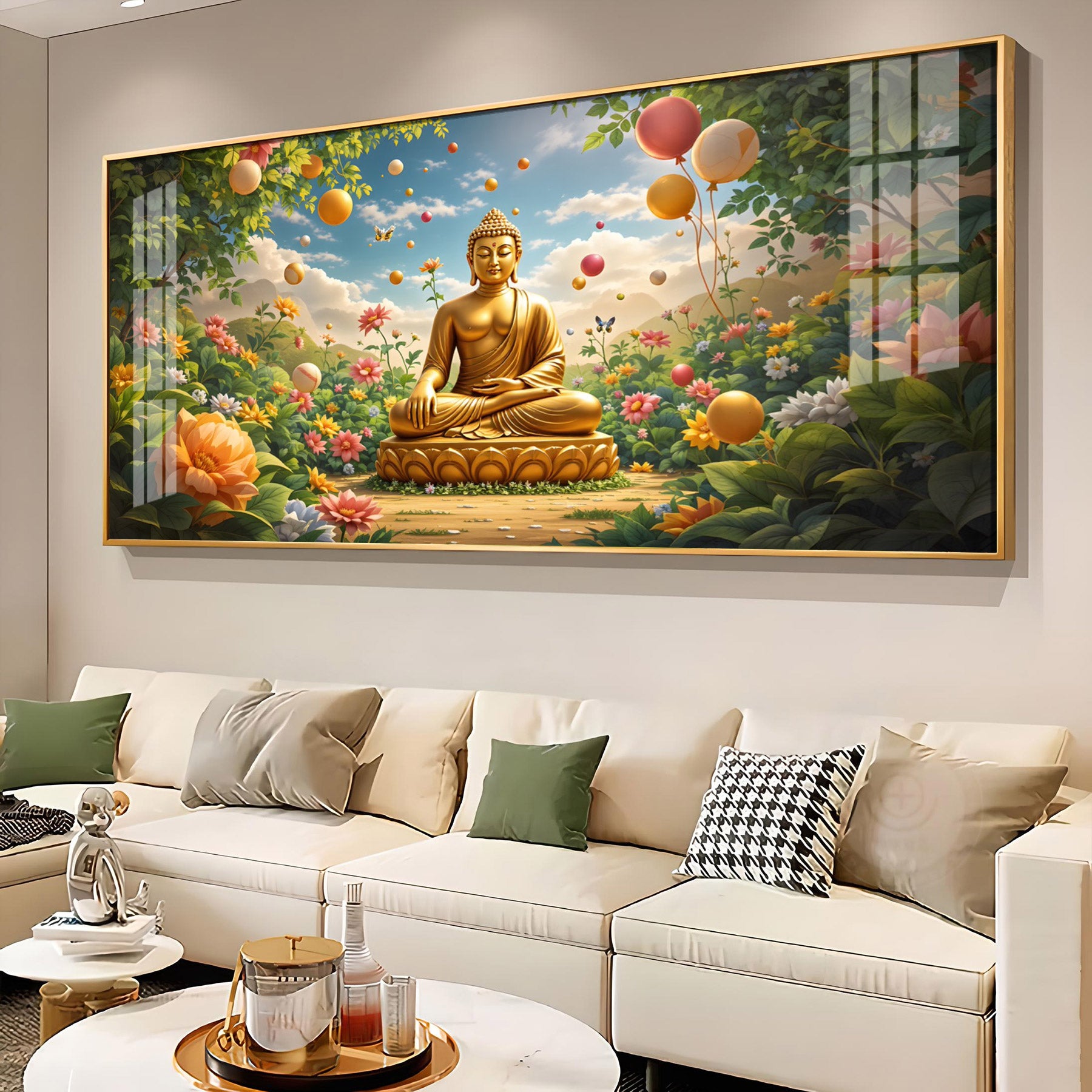 Buddha's Aura Premium Acrylic Horizontal Wall Art