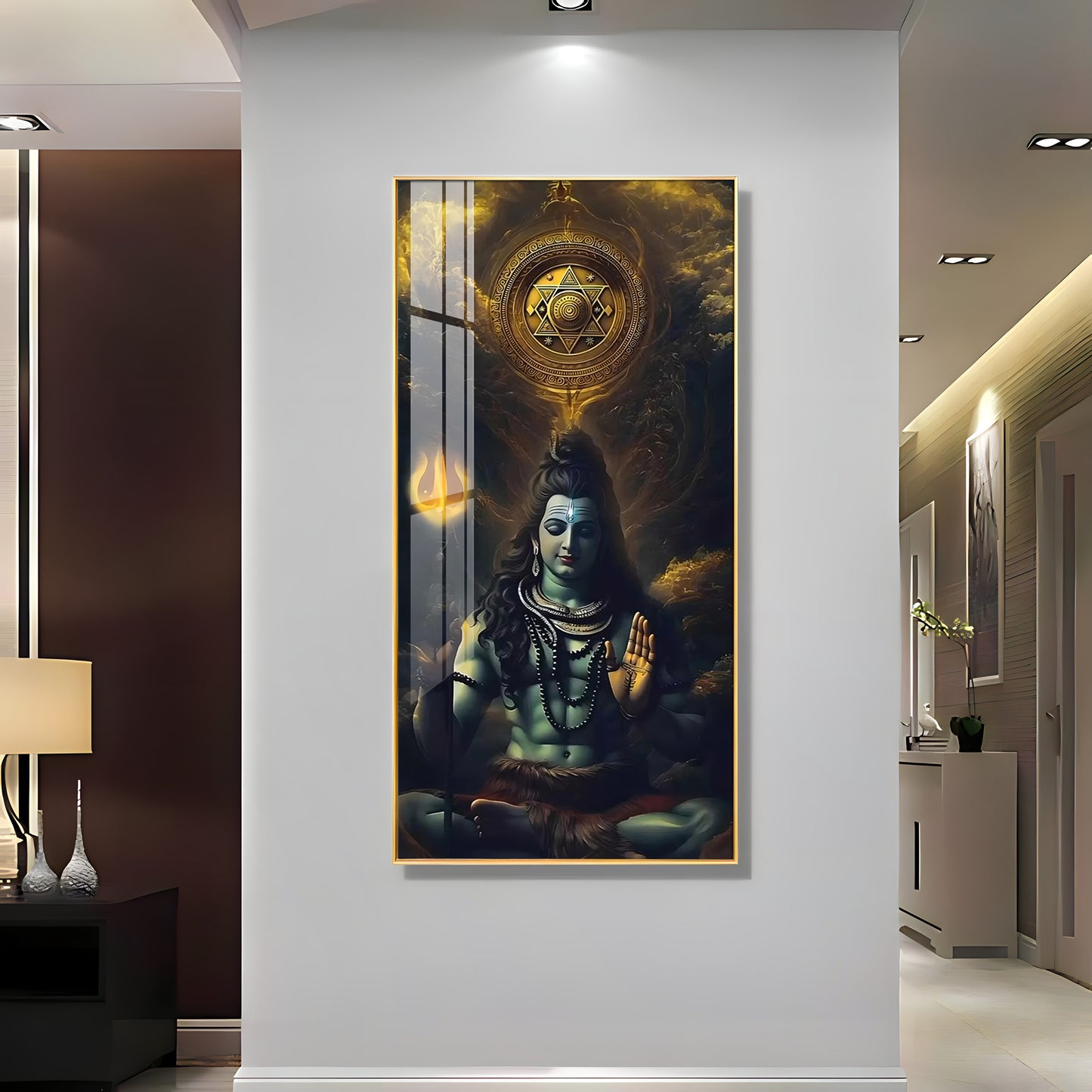 Shiv Saadhna Premium Acrylic Vertical Wall Art