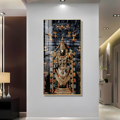 Lord Tirupati Premium Acrylic Vertical Wall Art