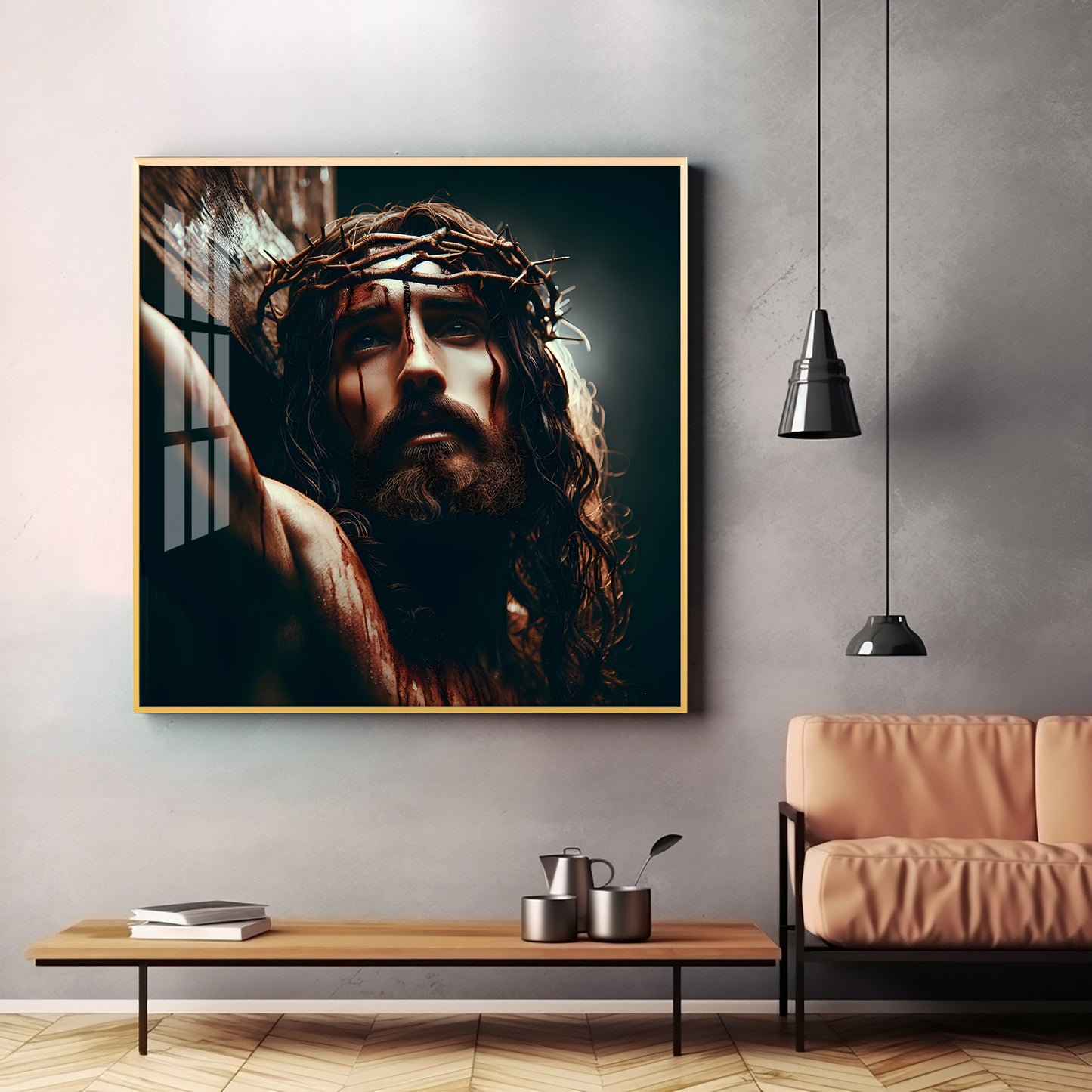 Lord Jesus Christ Premium Acrylic Square Wall Art