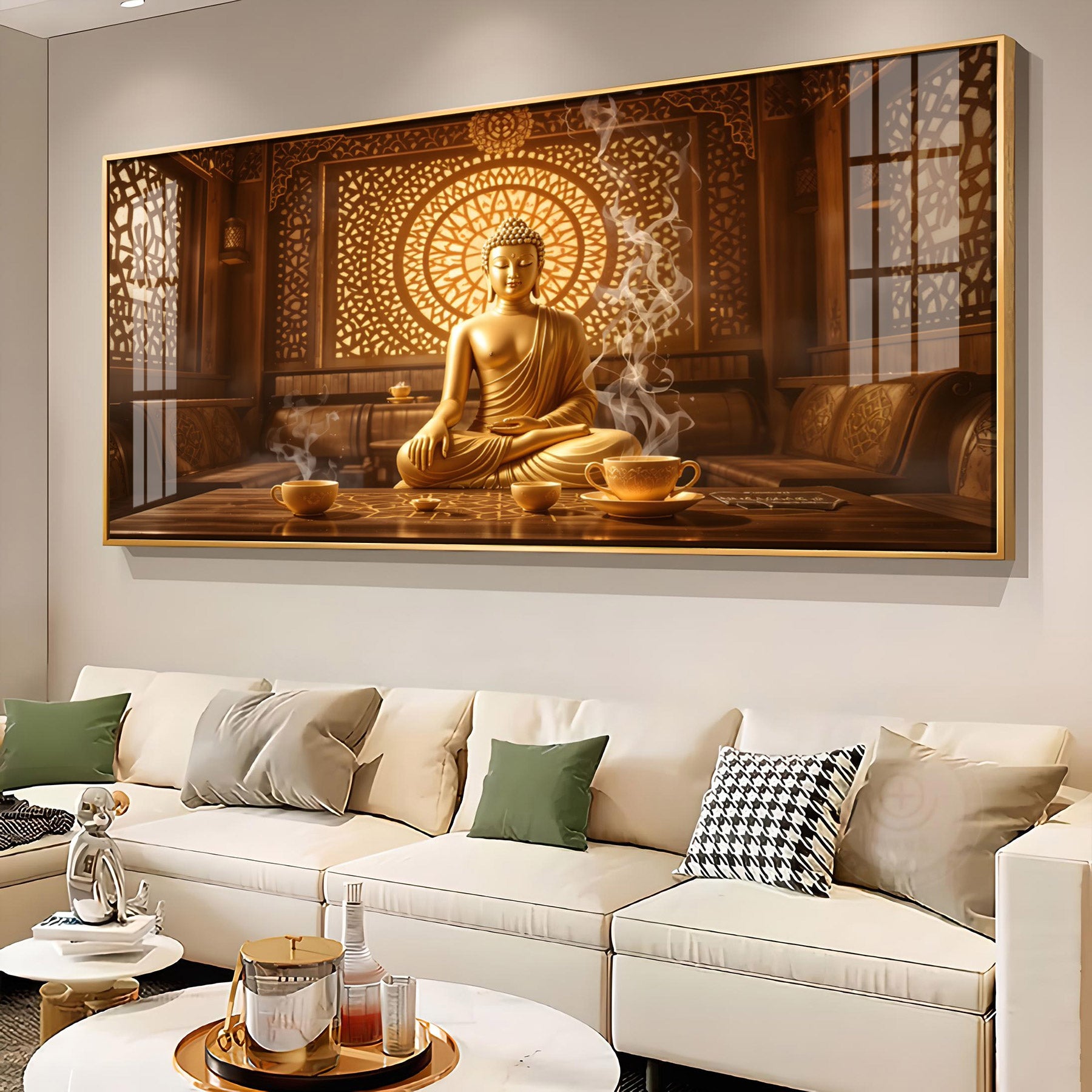 Ethereal Buddha Vision Premium Acrylic Horizontal Wall Art