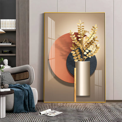 Floral Serenity Vase Premium Acrylic Vertical Wall Art