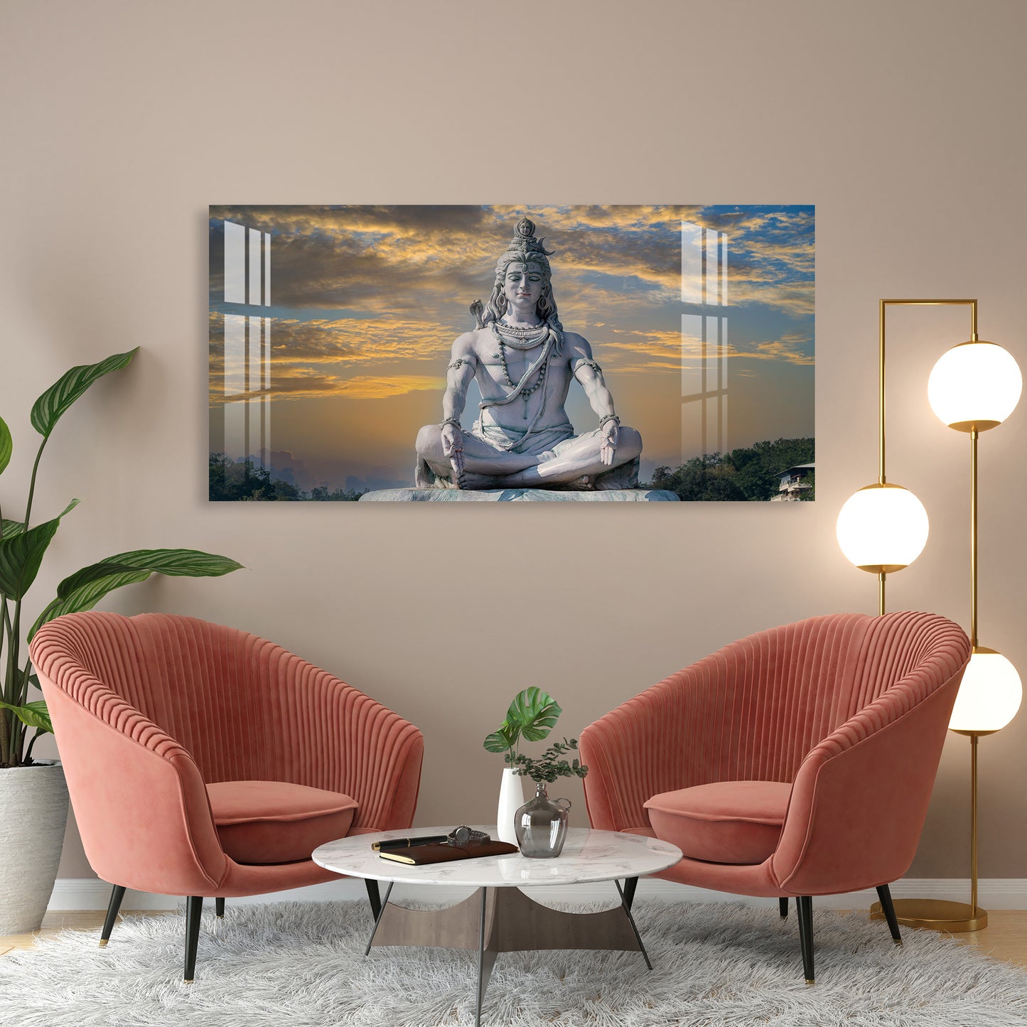 Meditating Shiva Acrylic Wall Art