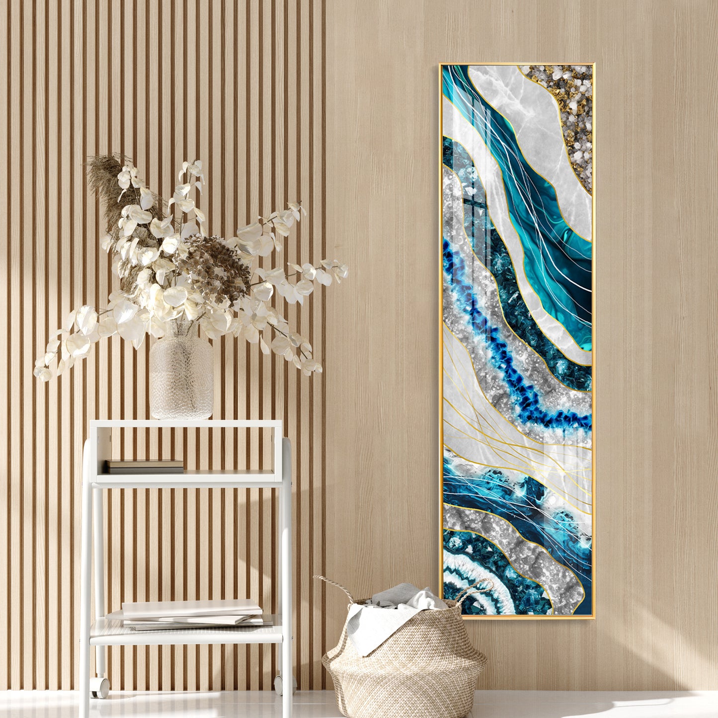 Modern Waves Premium Acrylic Vertical Wall Art