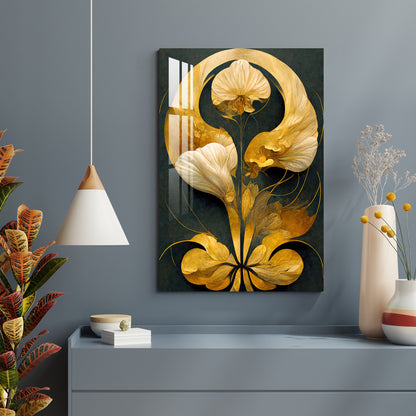 Abstract Golden Decor Acrylic Wall Art