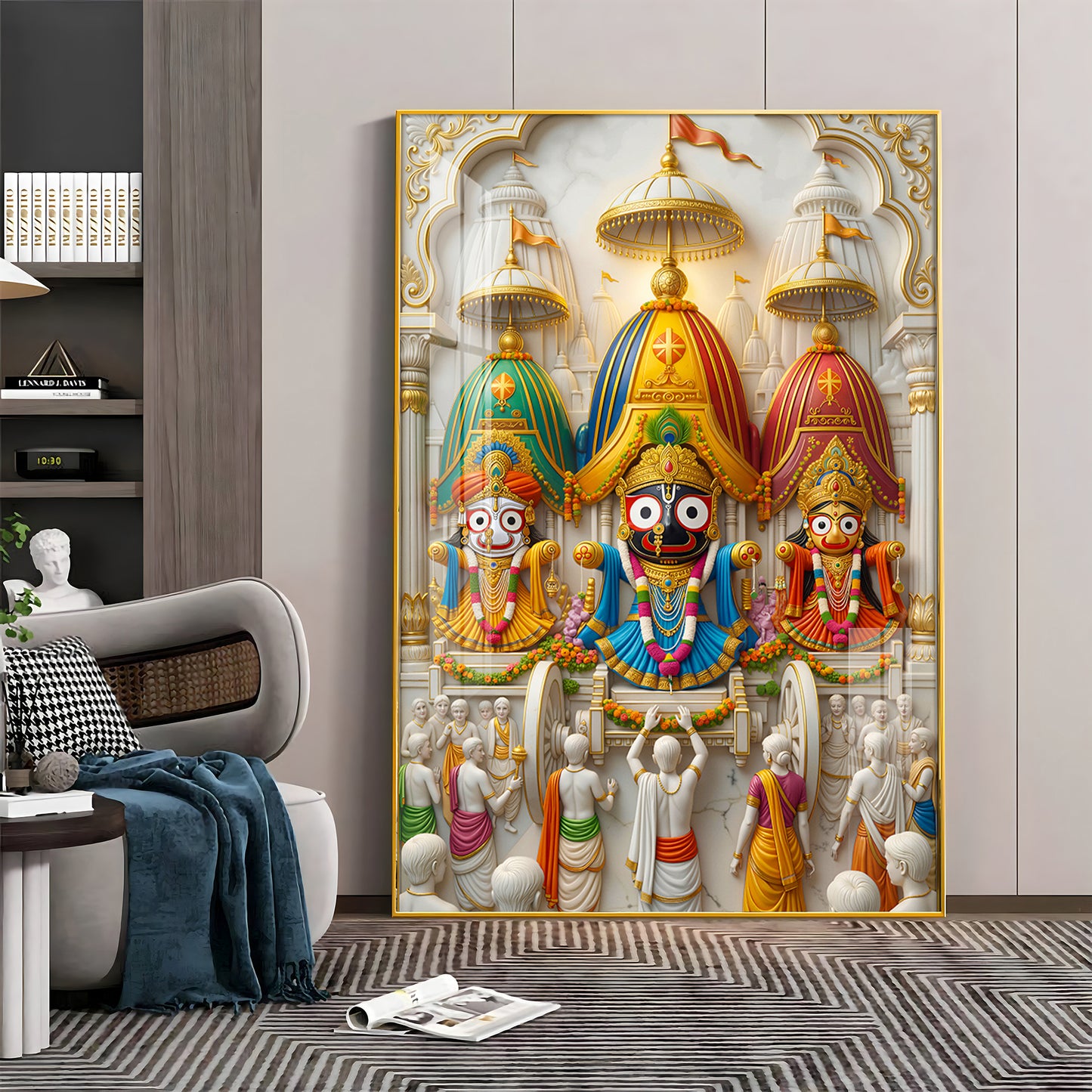 Lord Jagannath Rath Yatra Premium Acrylic Vertical Wall Art