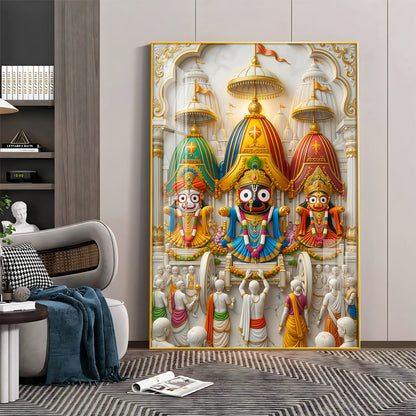Lord Jagannath Rath Yatra Premium Acrylic Vertical Wall Art