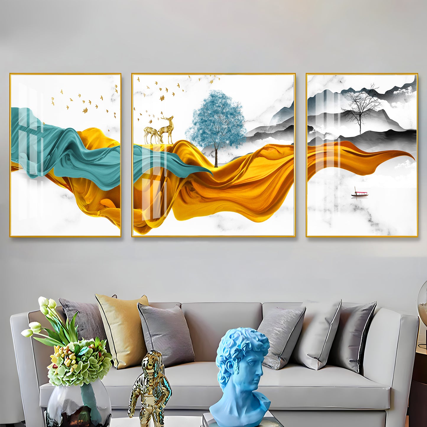 Natural Landscape Premium Acrylic Wall Art (Set of 3)