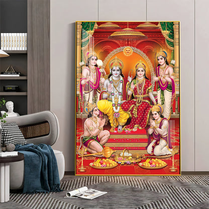 Shri Ram Darbar Premium Acrylic Vertical Wall Art