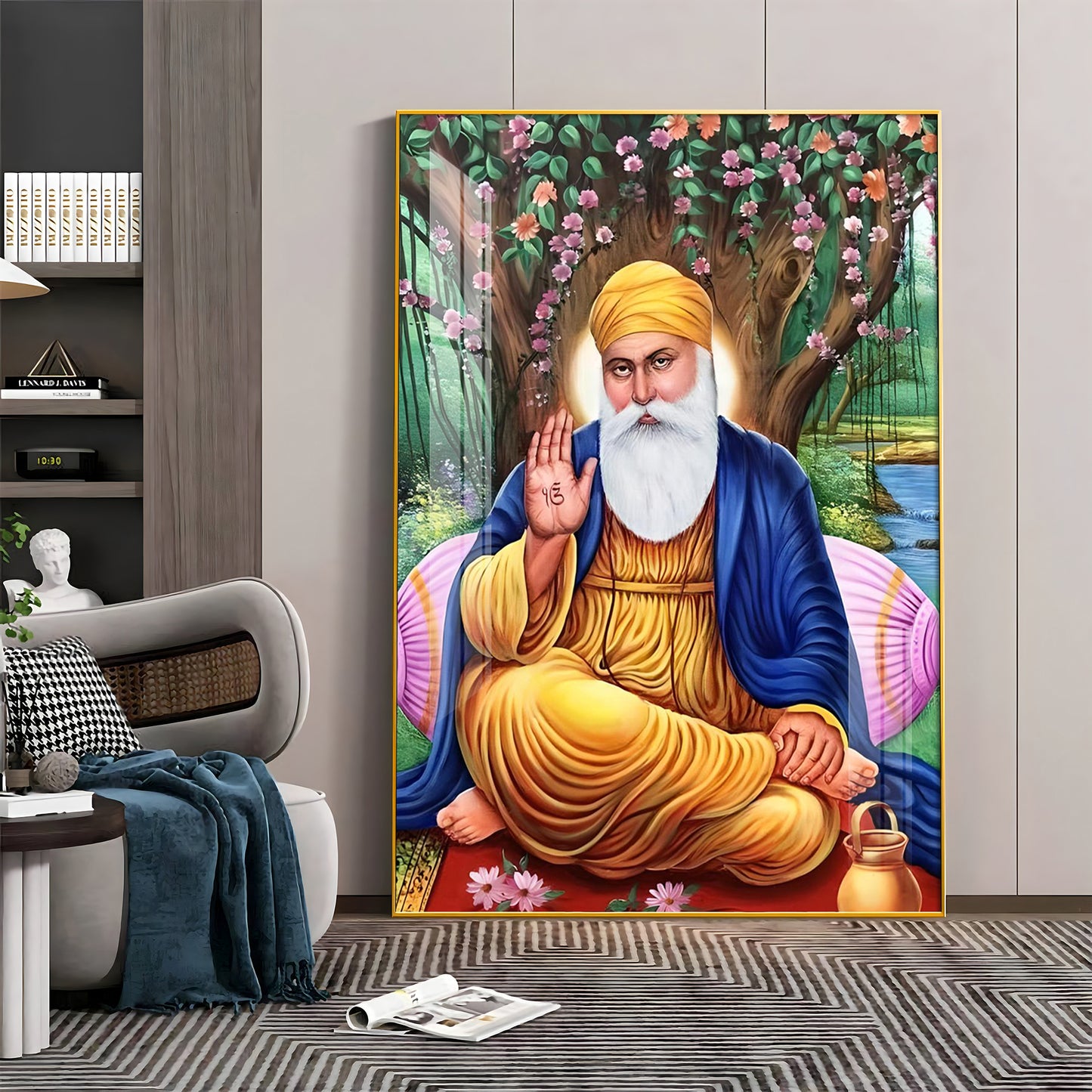 Meditative Guru Ji Premium Vertical Acrylic Wall Art