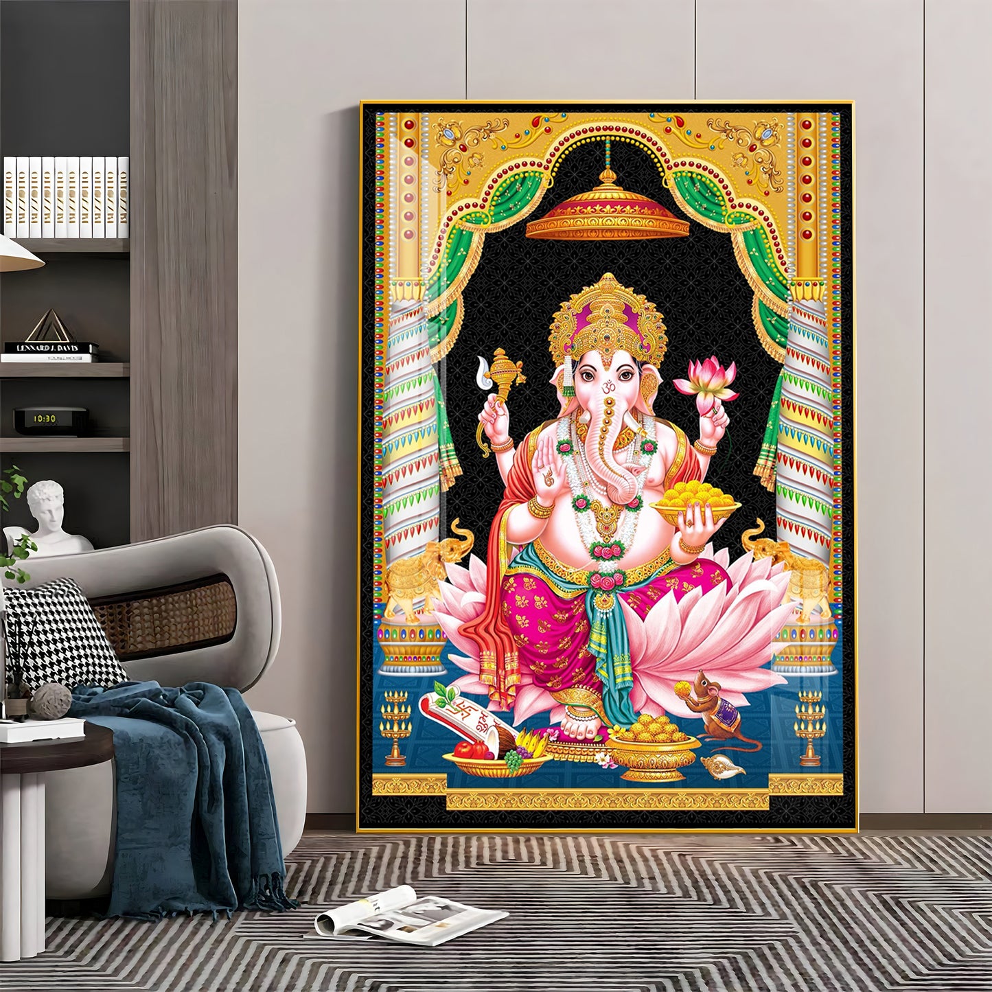 Divine Ganesh Serenity Premium Acrylic Vertical Wall Art