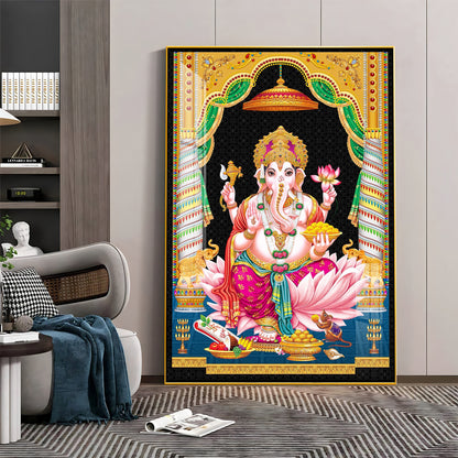 Divine Ganesh Serenity Premium Acrylic Vertical Wall Art