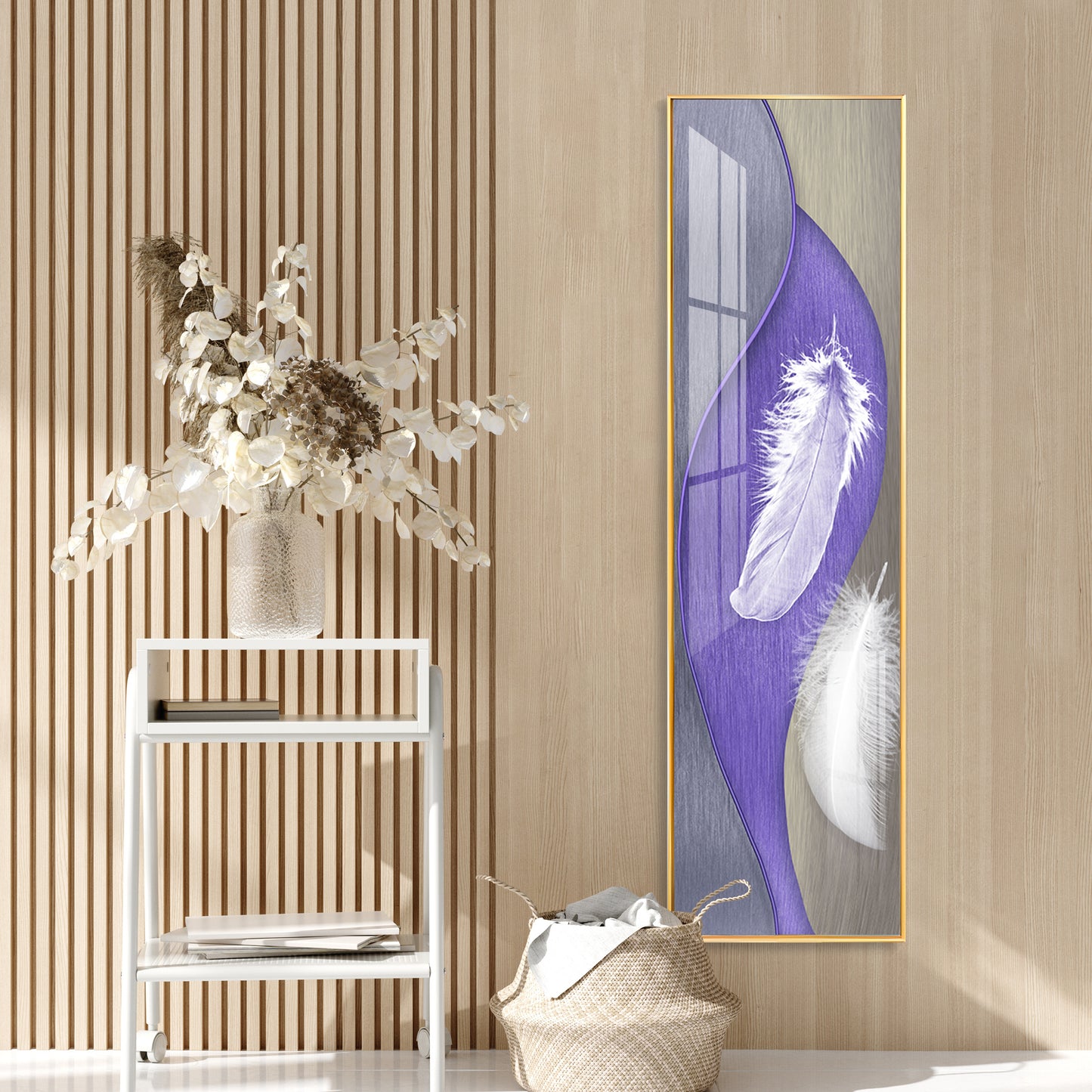 Purple Whispers Premium Acrylic Vertical Wall Art