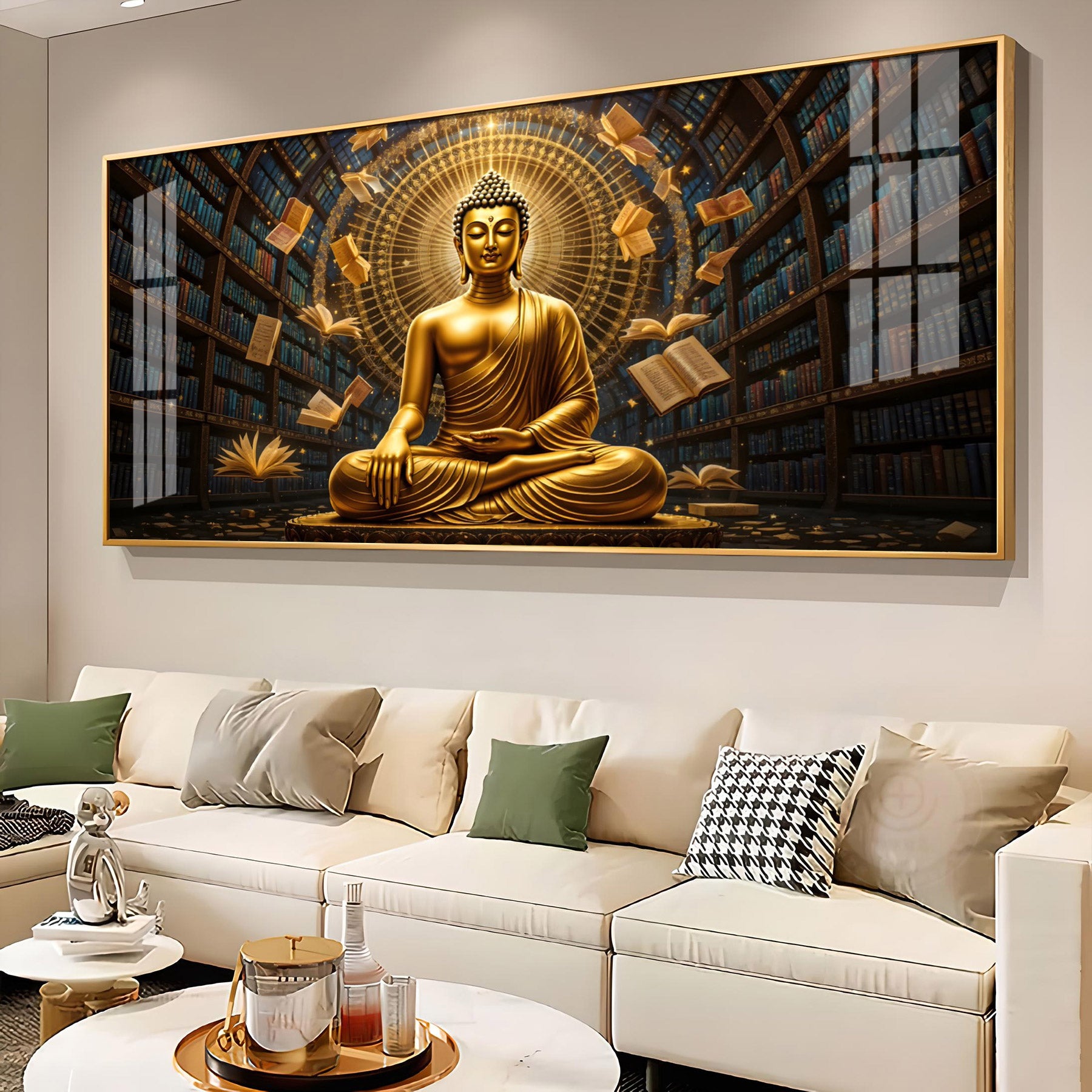Cultured Buddha Masterpiece Premium Acrylic Horizontal Wall Art