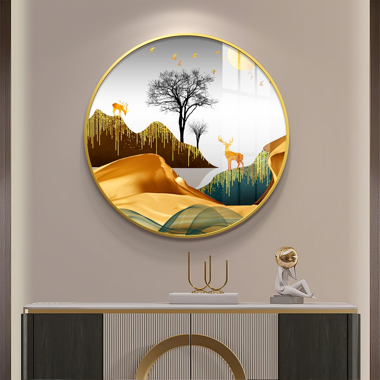 Forest Glade Premium Acrylic Round Wall Art