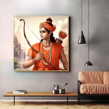 Prabhu Shree Ram Premium Acrylic Square Wall Art