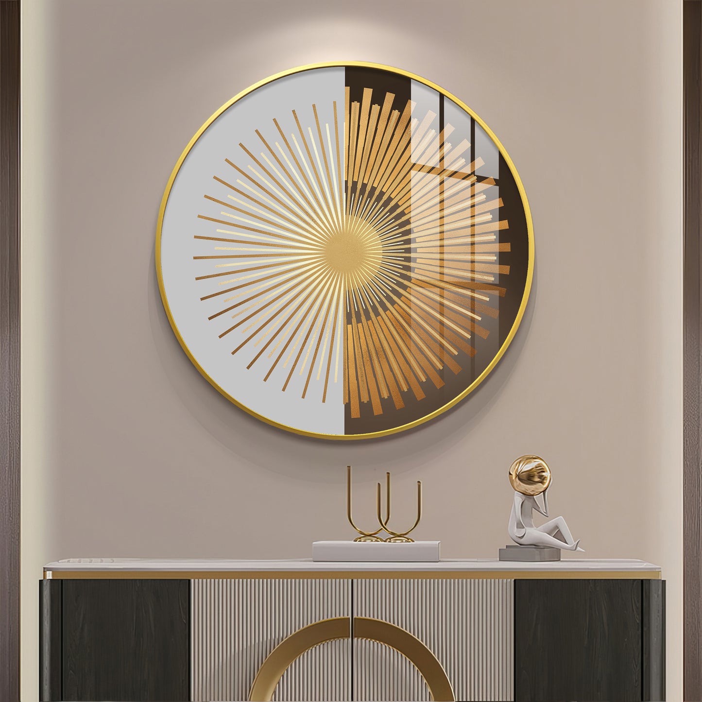 Radiant Circle Premium Acrylic Round Wall Art