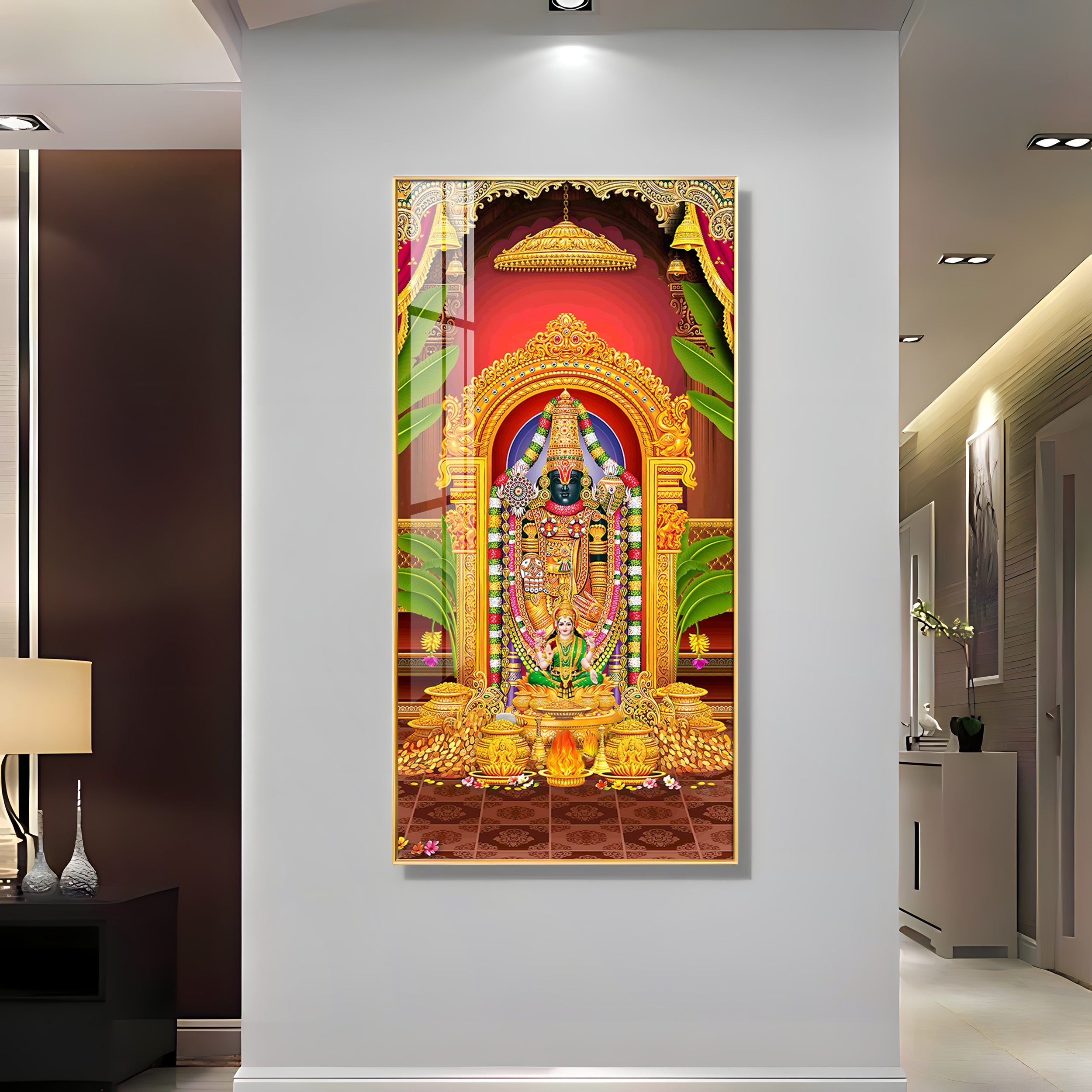 Shree Tirupati Balaji Premium Acrylic Vertical Wall Art