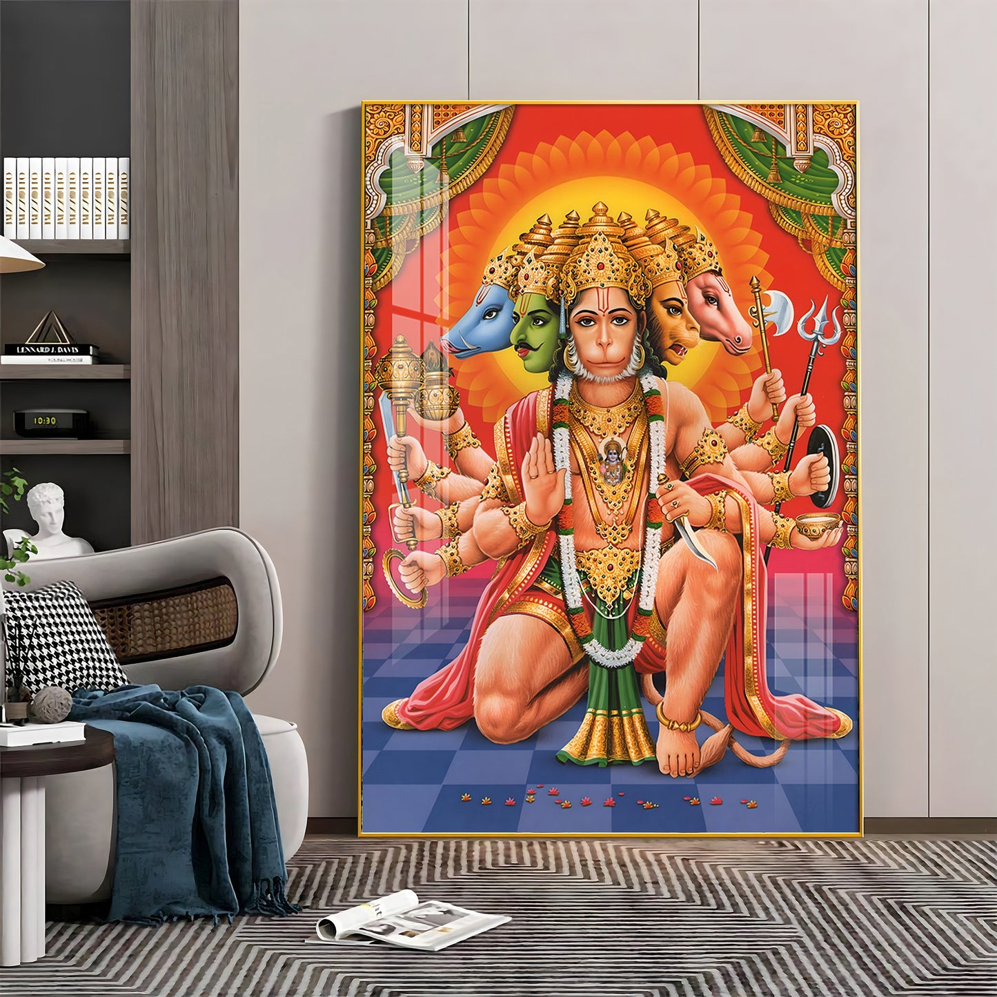 Hanuman Wisdom's Emissary Premium Vertical Acrylic Wall Art