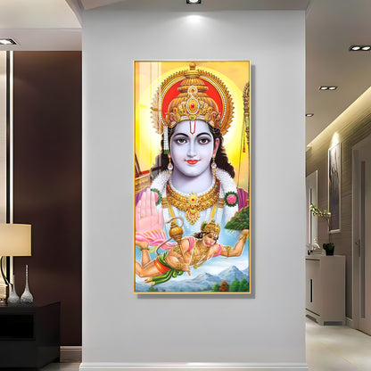 Jai Shree Ram Jai Veer Hanuman Premium Acrylic Vertical Wall Art