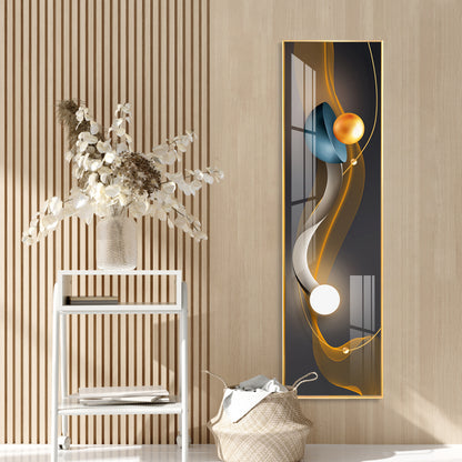 Blue Flame Glow Premium Acrylic Vertical Wall Art