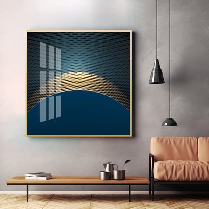 Between The Blues Premium Acrylic Square Wall Art