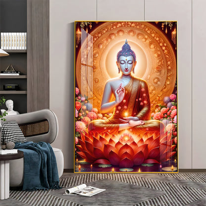 Peaceful Buddha Premium Acrylic Vertical Wall Art