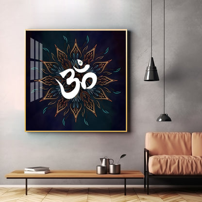 Om Shanti Premium Acrylic Square Wall Art