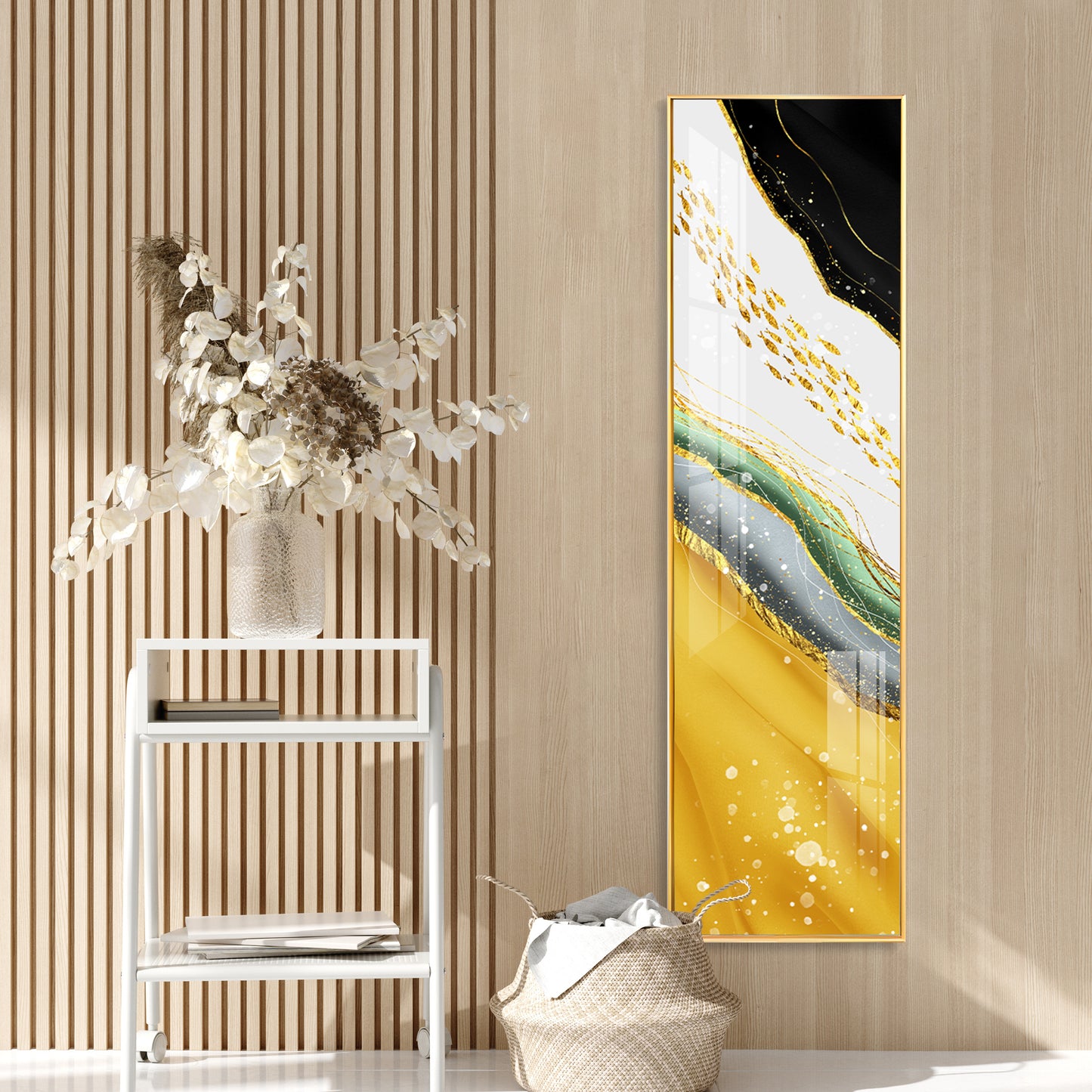 Sparkling Waves Premium Acrylic Vertical Wall Art