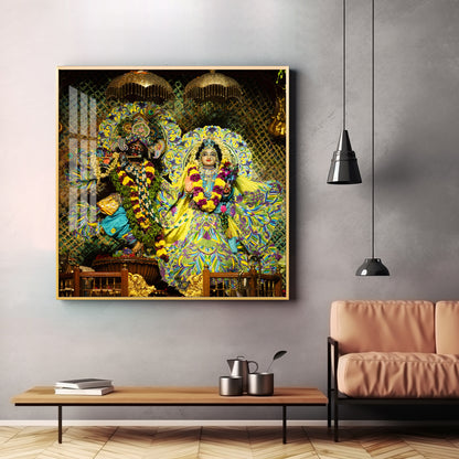 Radha Krishna Premium Acrylic Square Wall Art