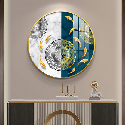 Goldfish Dreamscape Premium Acrylic Round Wall Art