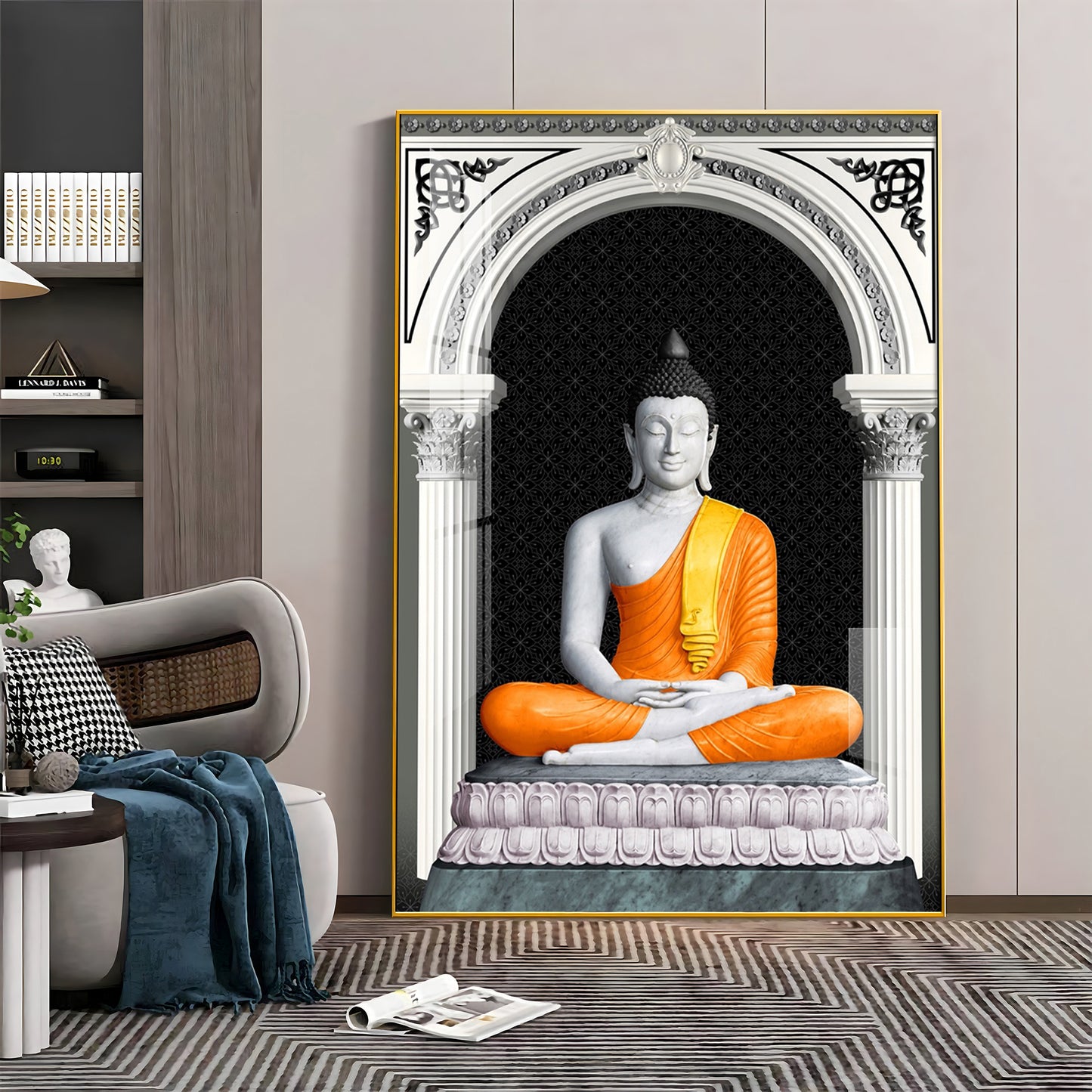 Serene Lotus Buddha Premium Acrylic Vertical Wall Art