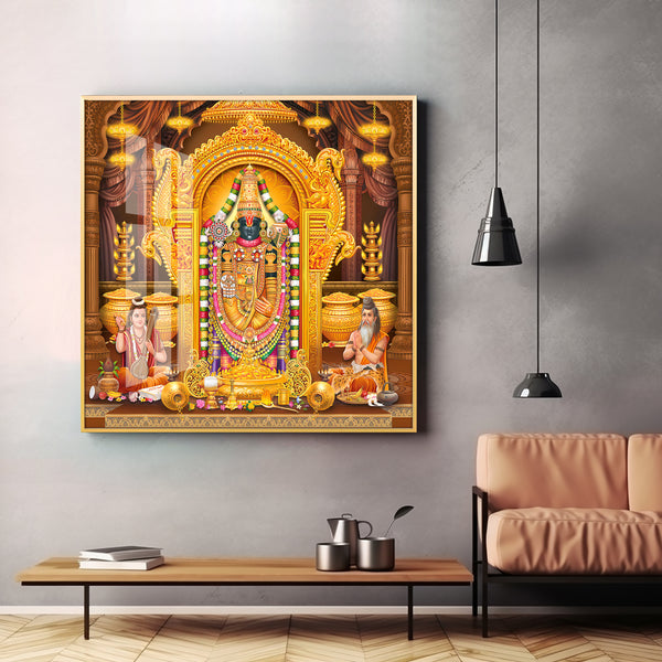 Buy Venkateswara Maharaj Premium Acrylic Square Wall Art Online @ Best ...