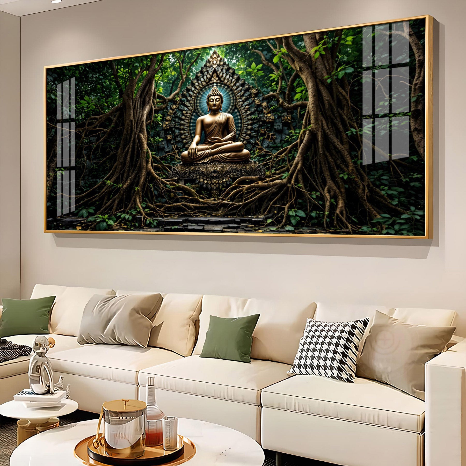 Ethereal Buddha Vision Premium Acrylic Horizontal Wall Art